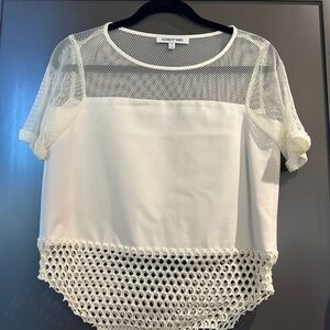 Elizabeth and James White Mesh Blouse